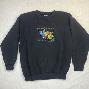 Colorful Graphic Crewneck Sweater